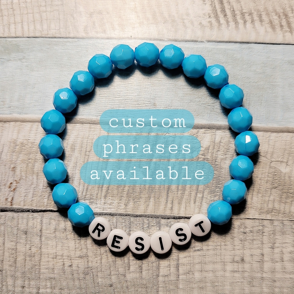 🆕️ Blue friendship bracelets women democrats kamala harris resist voting
